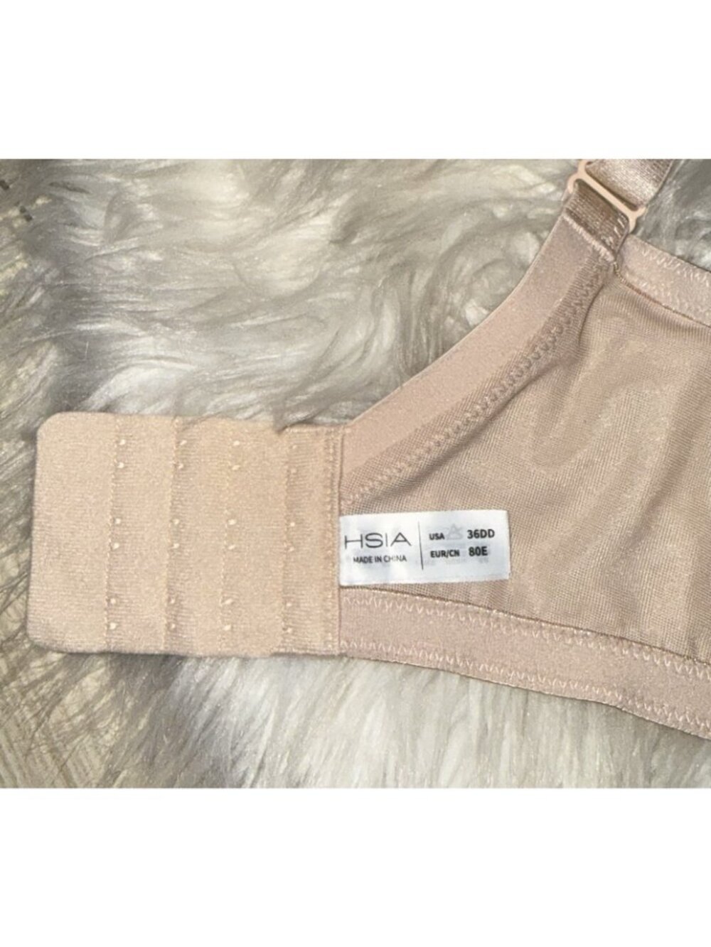 HSIA Lace Minimizer Bra Unlined Unpadded Sheer Underwire Womens 36DD Beige - Picture 6 of 6